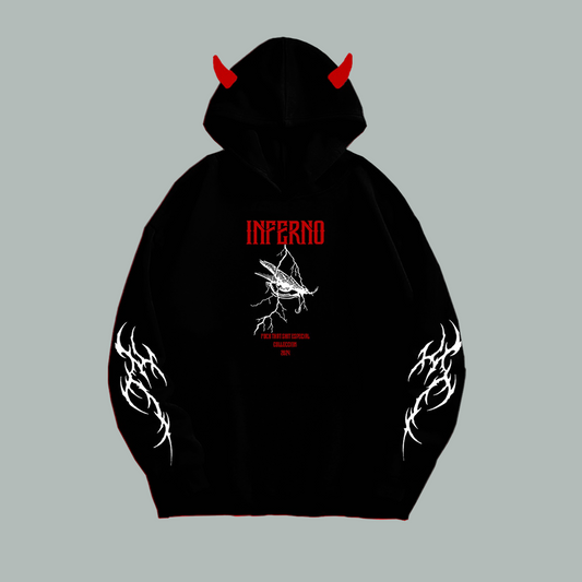 Hoodie Lucifer Con Cuernos