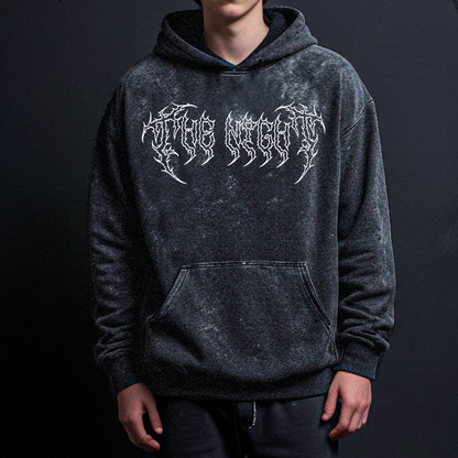 Hoodie Mineral Wash Star Onyx Neo Streetwear