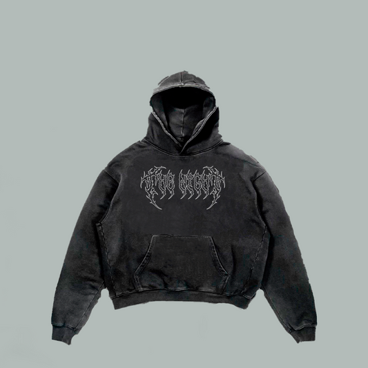 Hoodie Mineral Wash Star Onyx Neo Streetwear