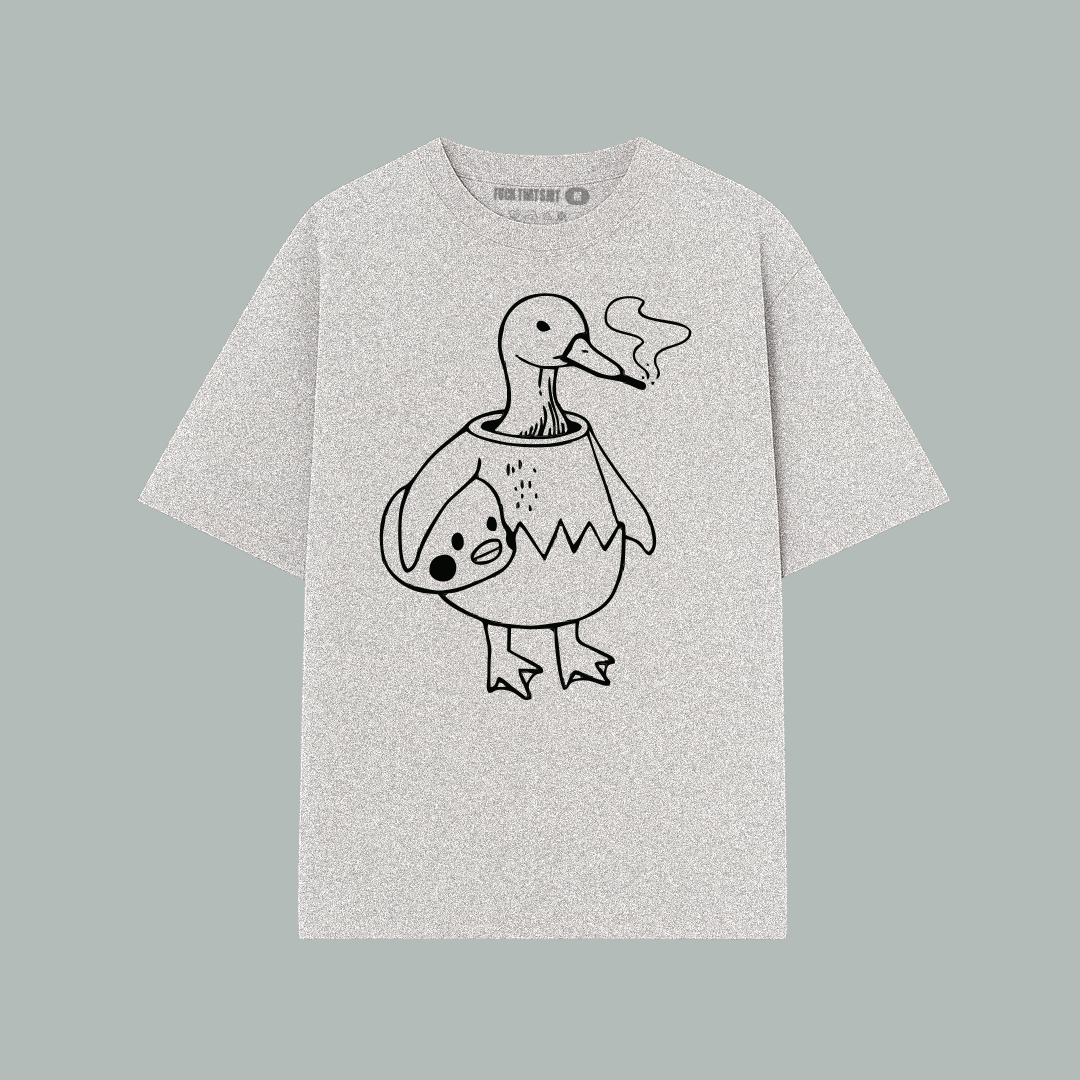 Playera Oversize Pato fumando