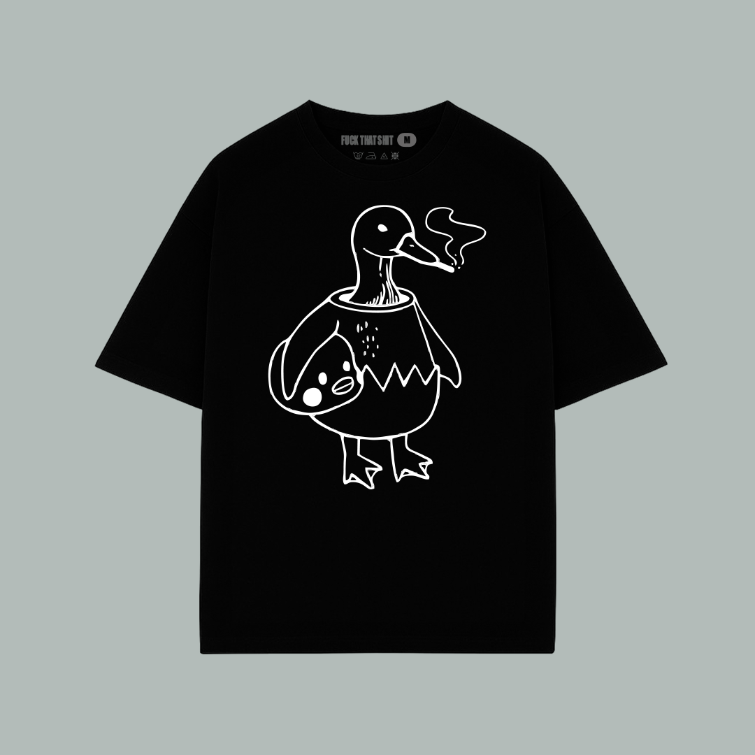 Playera Oversize Pato fumando