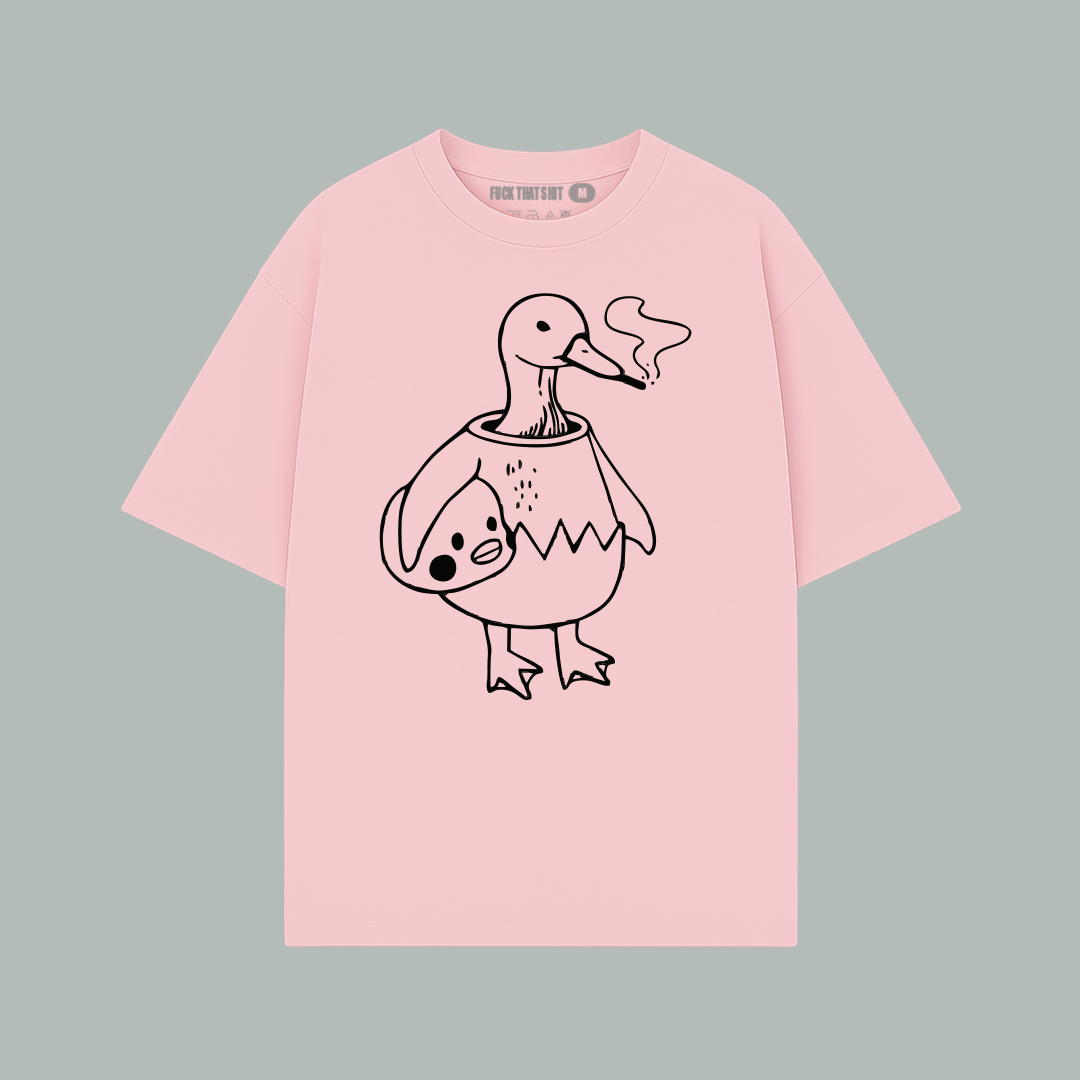 Playera Oversize Pato fumando