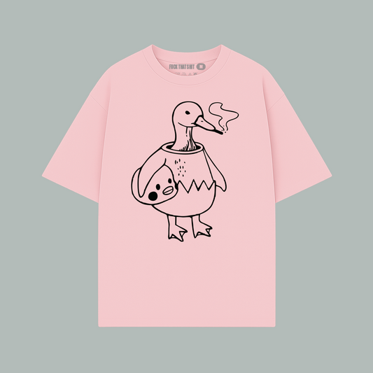 Playera Oversize Pato fumando