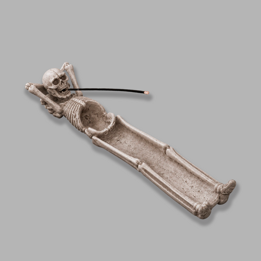 Porta inciensos calavera fumando
