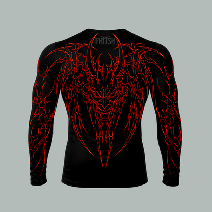 Playera Compresion Manga Larga Vampire Flame