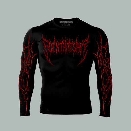 Playera Compresion Manga Larga Vampire Flame